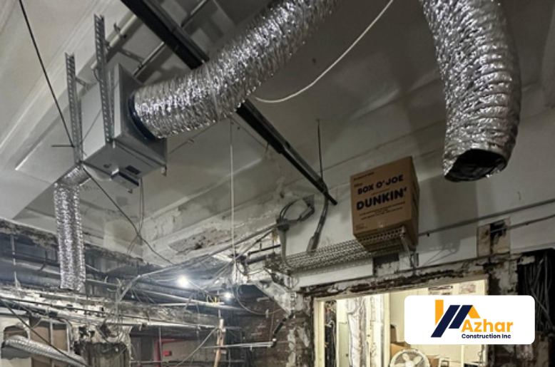 Ceiling demolition and structural repair